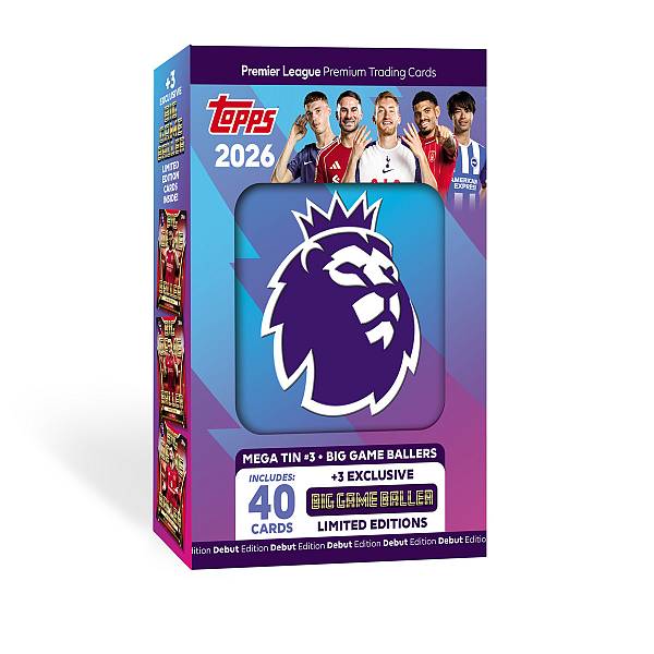 Topps Premier League 2026 Debut Edition Trading Cards Mega Tin No3