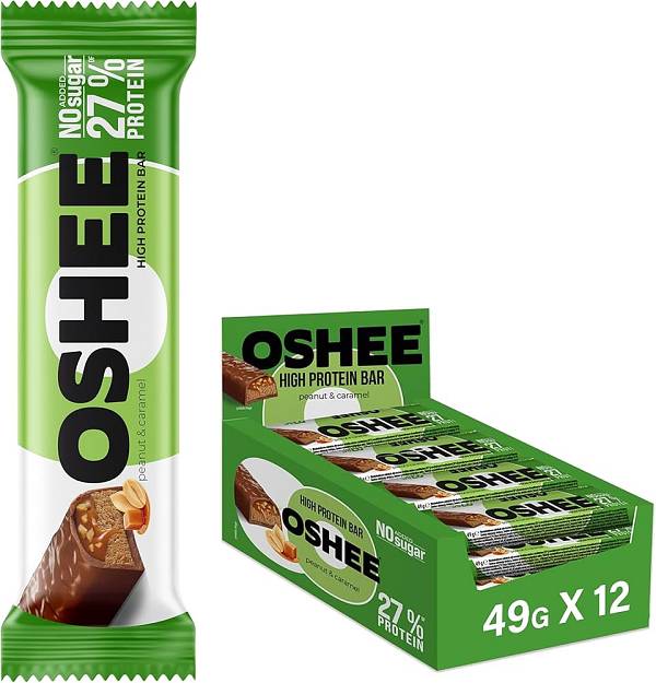 OSHEE Μπάρα Πρωτεινης 27% Peanut Caramel No Sugar 12x49gr