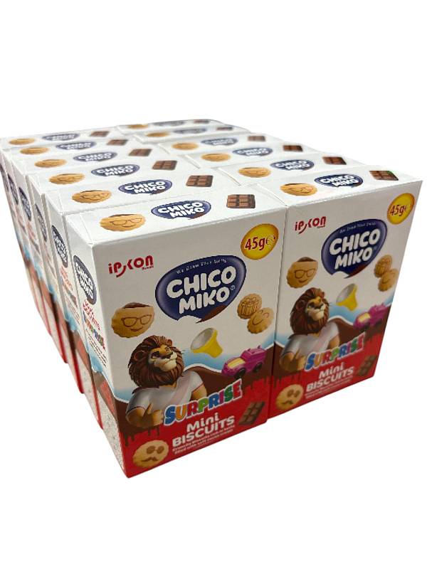 Chico Mico Surprise Mini Μπισκότα Σοκολάτας Με Παιχνίδι 12x45g