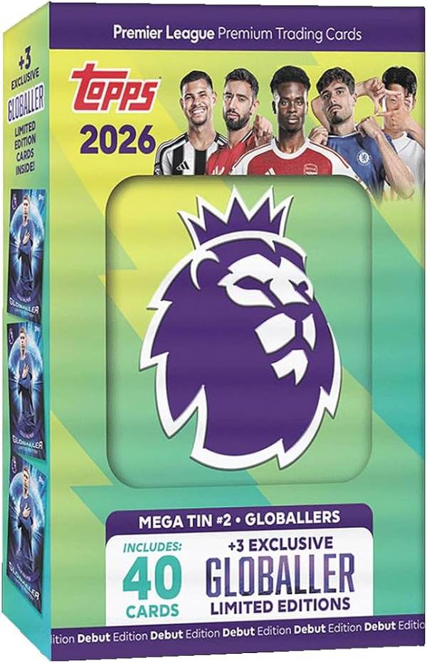 Topps Premier League 2026 Debut Edition Trading Cards Mega Tin No2