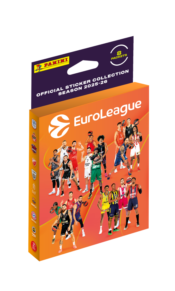 EuroLeague 2026 Stickers Αυτοκόλλητα Panini Mini Blister