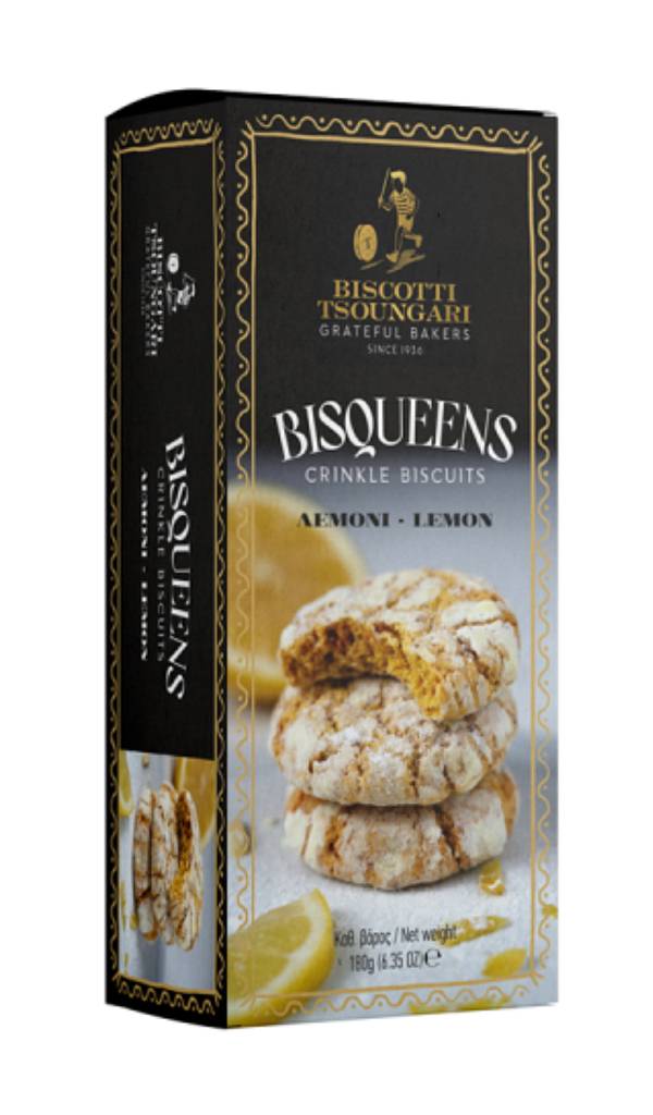 Bisqueens Biscotti Tsoungari Crinkle Biscuits with Lemon 180g