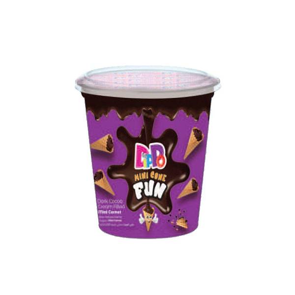 Dippo Μίνι Χωνάκια Βάφλας Με Μαύρη Σοκολάτα 100g