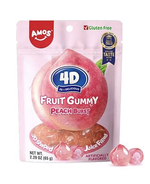 Amos Fruit Gummy Peach Burst 65g