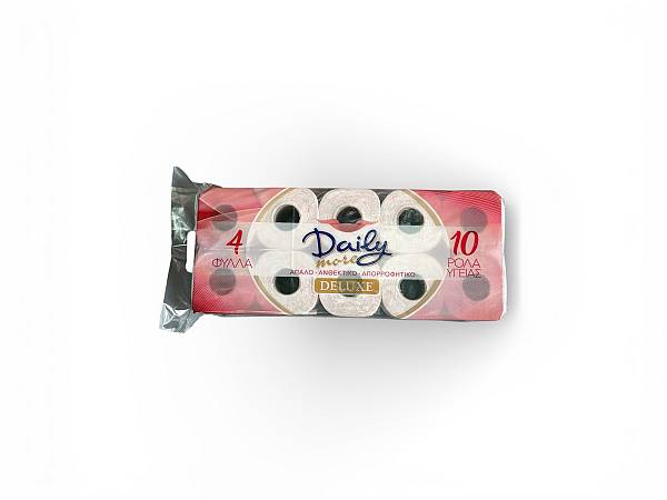 Daily Χαρτί Υγείας Deluxe 4- Φυλλο 10τεμ x 90γρ