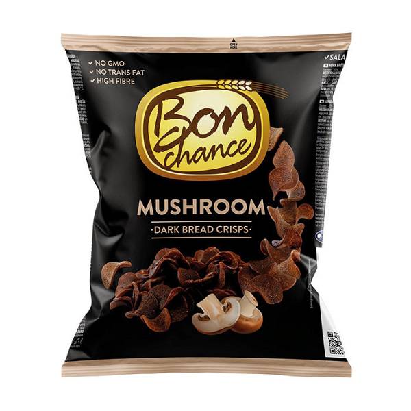 Bon Chance Mushroom Chips Από Mαύρο Ψωμί Με Γεύση Μανιταριών 120g