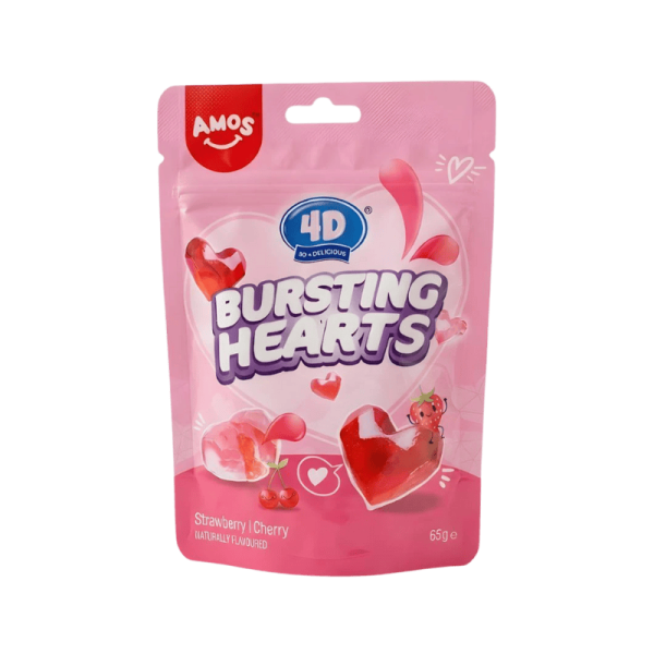 Amos 4D Gummy Bursting Hearts 65g