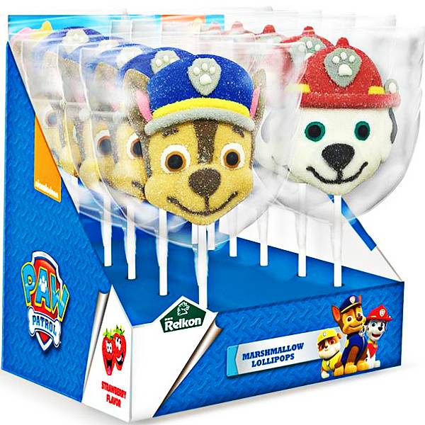 Paw Patrol Marshmallow Lollipops Display 12x45g