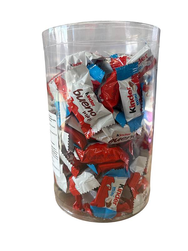 Mini Kinder Bueno Kαι Σοκολάτα σε Βάζο 100τεμ 600gr