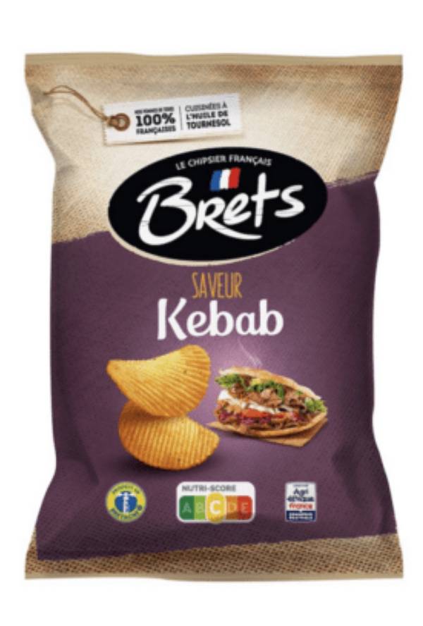 Brets Le Chipsier Francais Πατατάκια Saveur με Γεύση Kebab 125g