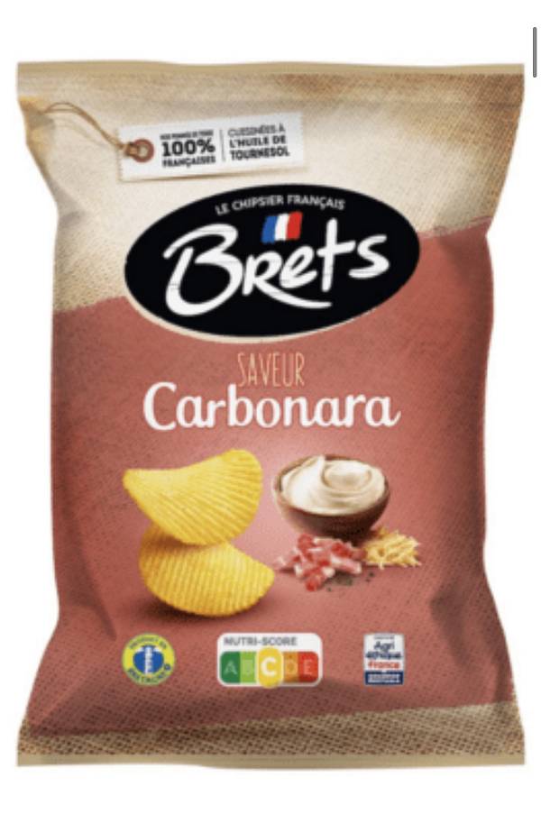 Brets Le Chipsier Francais Πατατάκια Saveur με Γεύση Carbonara 125g
