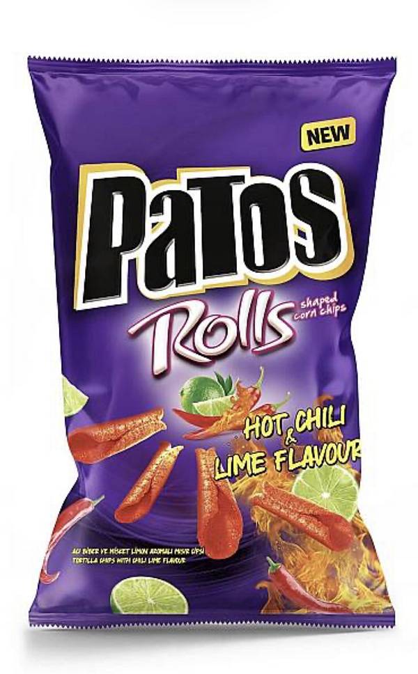 Patos Rolls Hot Chili & Lime Flavour 90g