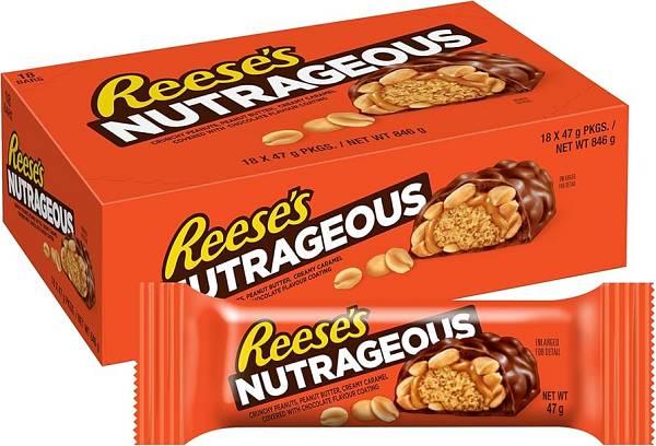 Reeses Nutrageous Peanut Butter Display 18x47g
