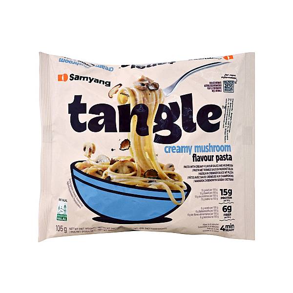 Samyang Tangle Pasta Ζυμαρικών Στιγμιαία Creamy Mushroom 105g