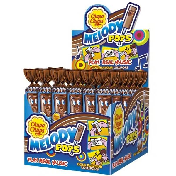 Melody Pops Γλειφιτζούρι Σφυρίχτρα Με Γεύση Cola Chupa Chups 48x15g