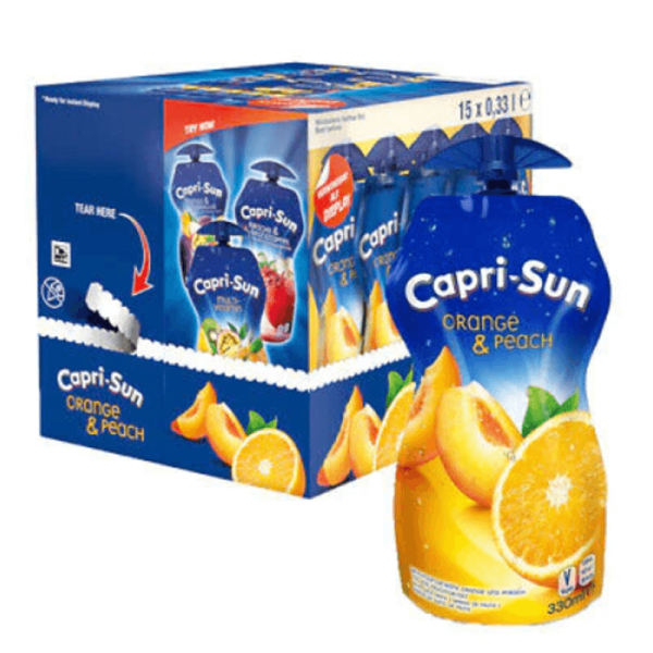 Capri Sun Orange Peach Χυμός 15x330ml