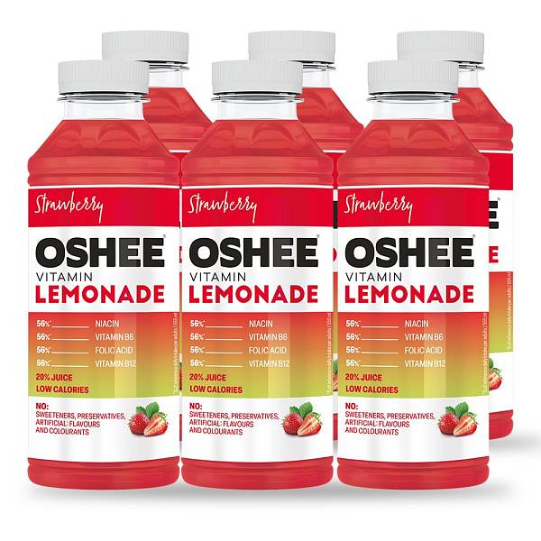 OSHEE Vitamin Water Lemonade Strawberry 555ml 6-pack
