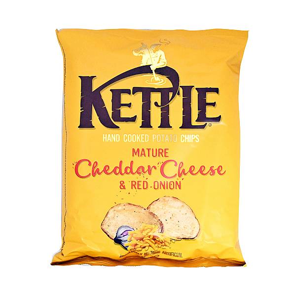 Kettle Chips Cheddar & Red Onion 130gr