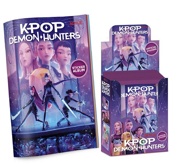Combo K-Pop Demon Hunters Αυτοκόλλητα Κουτί 40φακ + Αλμπουμ Starter Pack