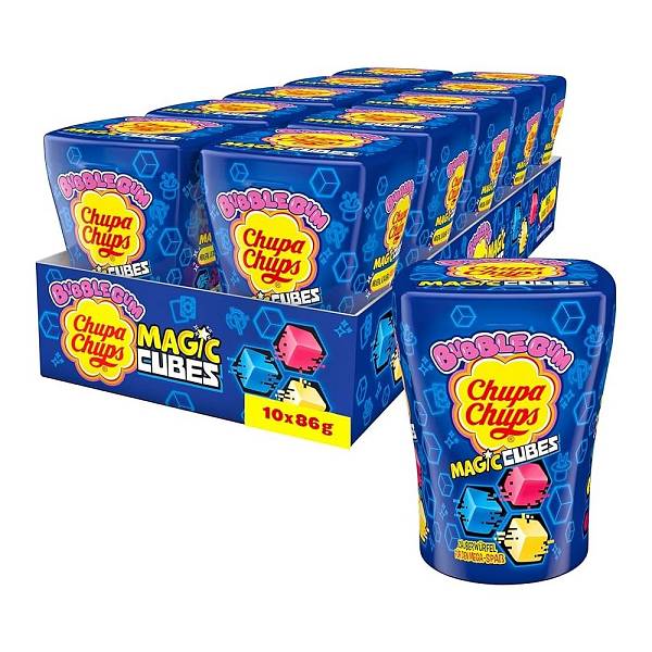 Chupa Chups Magic Cubes Bottle Display 10x86g