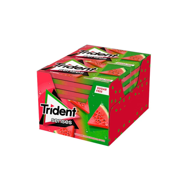 Trident Senses Καρπούζι Τσίχλες 27gr 12τεμ