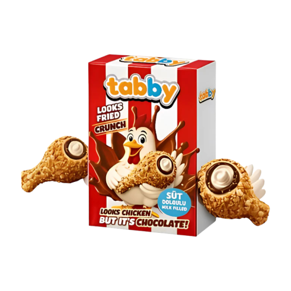 Tabby Crunch Milk Filled Chocolate in Chicken Wing Shape 50g