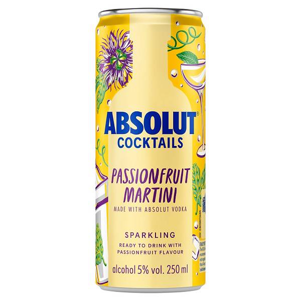 Absolut Passion Fruit Martini Alc.5% Vol 250ml