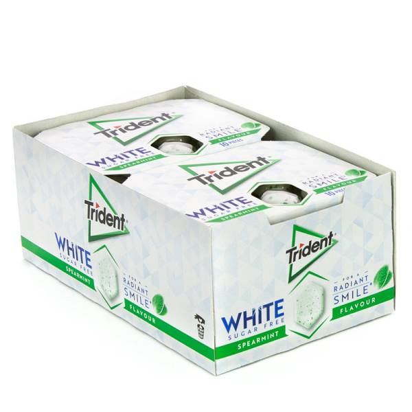 Trident White Sugar Free Spearmint Τσίχλες Κουτί 17gr 12τεμ