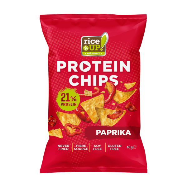Rice Up Protein Chips Με 21% Πρωτείνη Paprika 60g