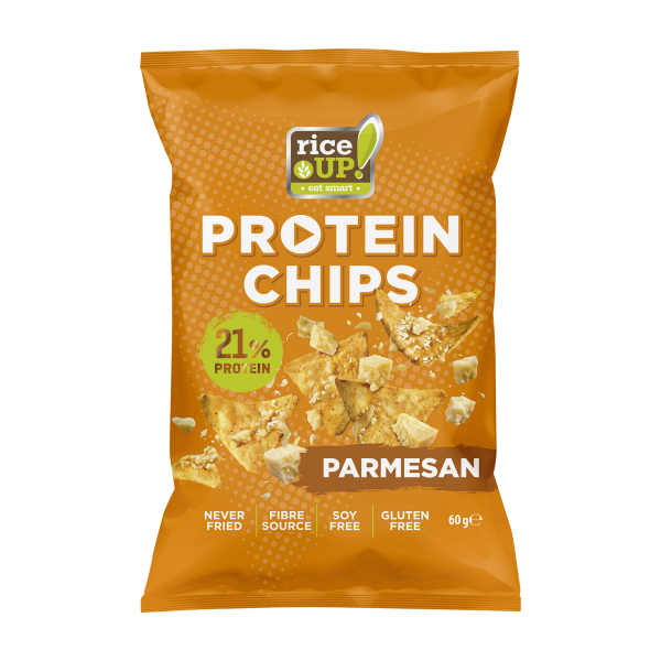 Rice Up Protein Chips Με 21% Πρωτείνη Parmesan 60g
