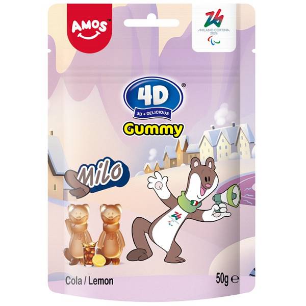 Amos 4D Gummy Milo Cola and Lemon 50g