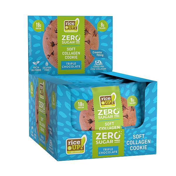 Rice Up Soft Cookie με Κολλαγόνο Triple Chocolate Κουτί 10x60g