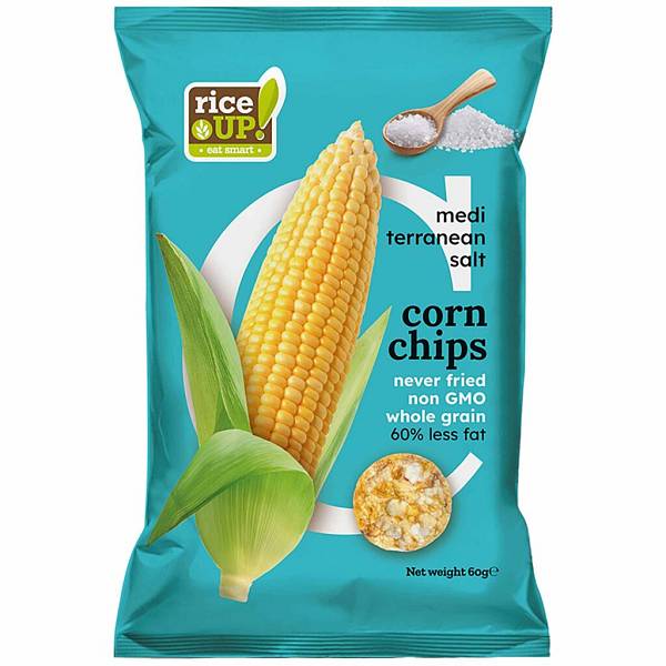 Rice Up Corn Chips Τσιπς Καλαμποκιού Sea Salt 60g