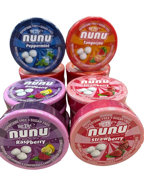 Nunu Cleanbreath 2hrs Mixed Box Strawberry-Peppermint-Tangerine-Raspberry 21gr 16τεμ