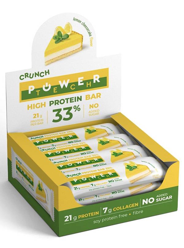 Powertech Μπάρα Πρωτεΐνης με Γεύση Lemon Cheesecake Κουτί 12x65gr