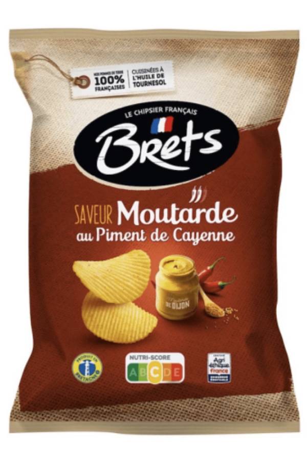 Brets Le Chipsier Francais Πατατάκια Moutarde De Cayenne 125g