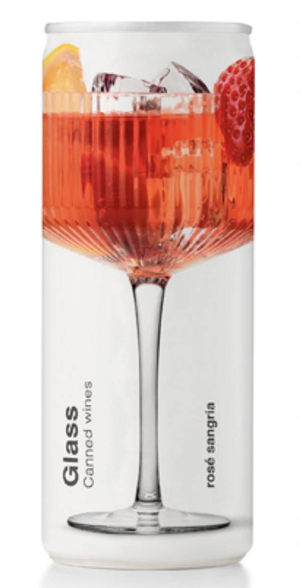 Glass Canned Wines Rose Sangria 7% Alc. 250ml