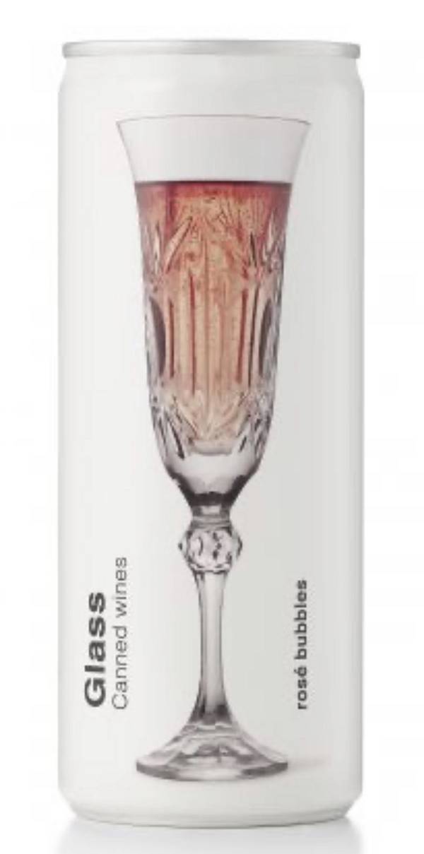 Glass Canned Wines Rose Bubbles 11.5% Alc. 250ml
