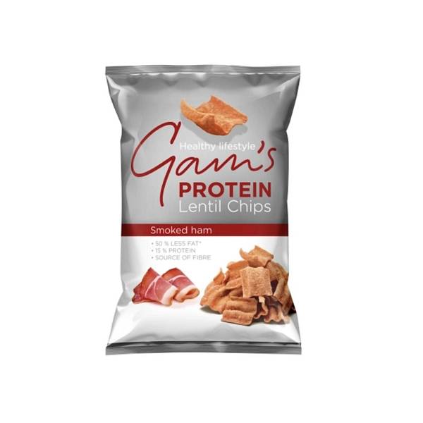 Protein Lentil Chips Τσιπς Φακής Με Γεύση Smoked Ham 65g