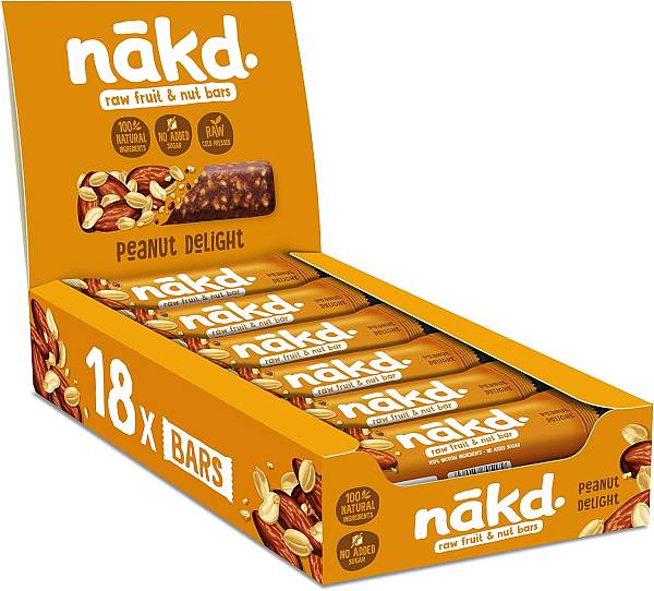 Nakd Peanut Delight Raw Fruit & Nut Bar UK 18x35g