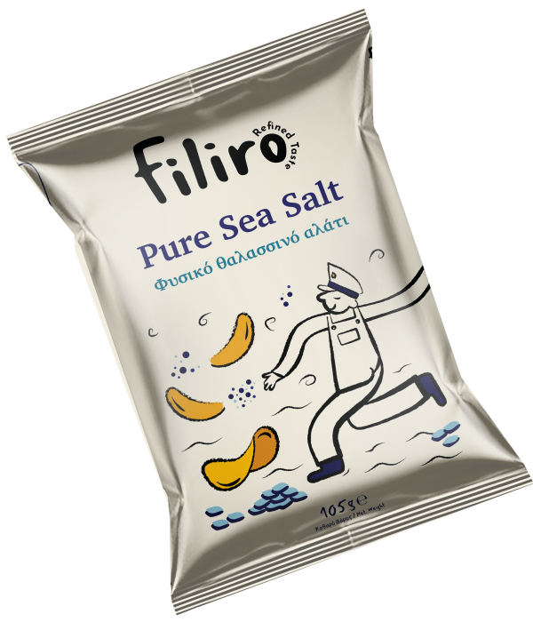 Filiro Chips Με Φυσικό Θαλασσινό Αλάτι 105g