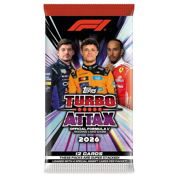 Topps F1 Turbo Attax 2026/7 Trading Cards Pack With 12 Cards